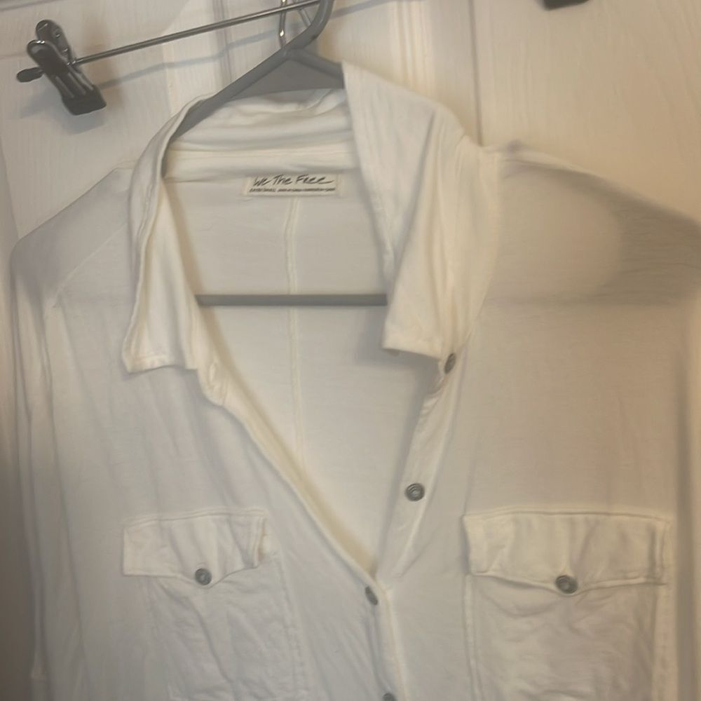 We The Free Free People Oversized cotton top extra small NWOT - Picture 2 of 7